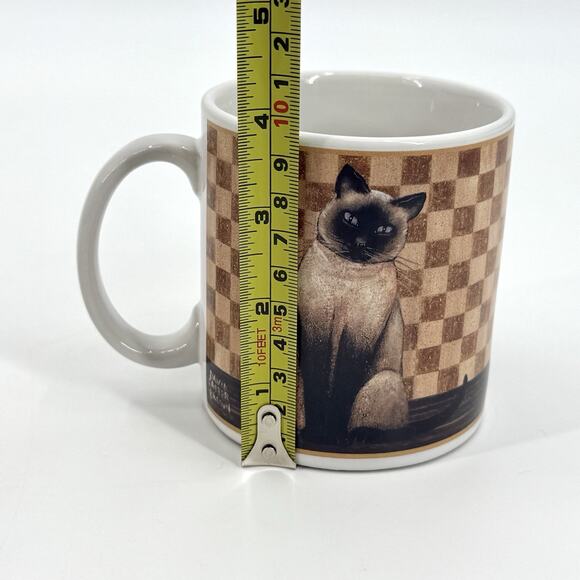 VTG 2004 Country Kitties Set/2 Coffee Mug Dessert Plate Siamese Cat DC Brown Co. - Picture 8 of 9